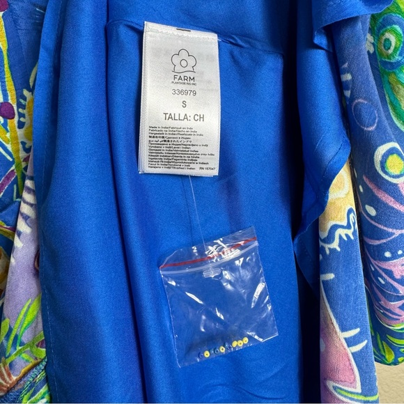 Farm Rio Blue Sea Life Sleeveless Maxi Dress EUC H - Picture 12 of 13